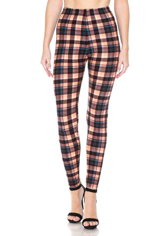 Multi Printed, High Waisted, Leggings With An Elasticized Waist Band-56022.Multi--Love It Clothing