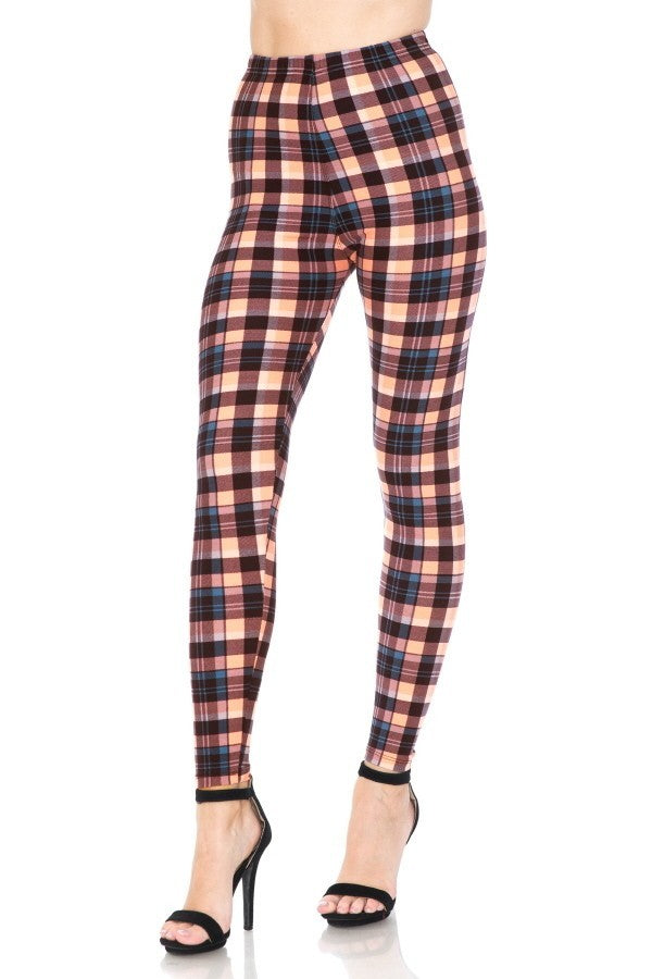 Multi Printed, High Waisted, Leggings With An Elasticized Waist Band-56022.Multi--Love It Clothing