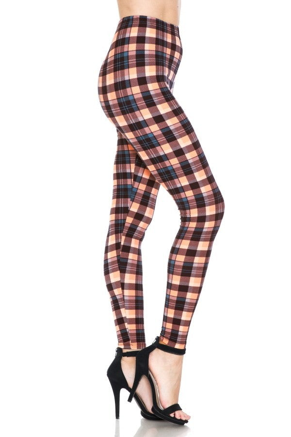 Multi Printed, High Waisted, Leggings With An Elasticized Waist Band-56022.Multi--Love It Clothing