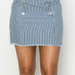 Button Frayed Denim Mini Skirt - Love It Clothing