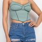 Bustier Sleeveless Ribbed Top - Love It Clothing