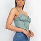 Bustier Sleeveless Ribbed Top - Love It Clothing