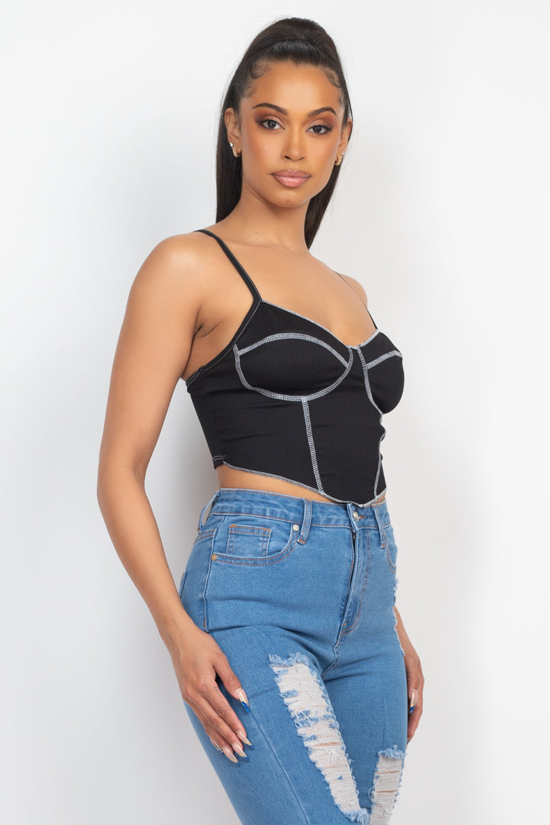 Bustier Sleeveless Ribbed Top-56297c.S-Select Size: S, M, L-Love It Clothing