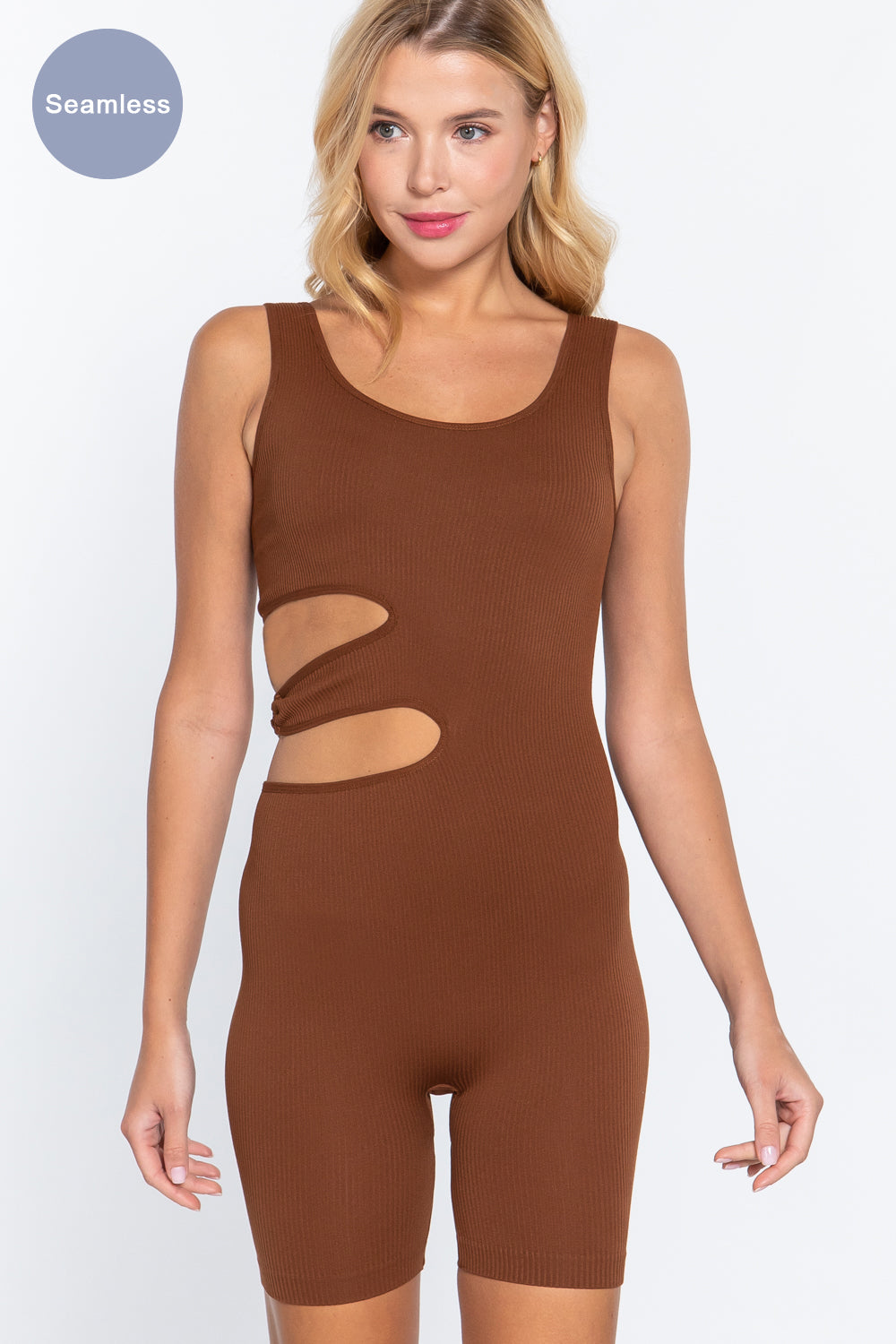 Suave Cut-out Seamless Romper - Love It Clothing