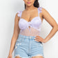 Sweetheart Cut-out Cami Ruffled Bodysuit