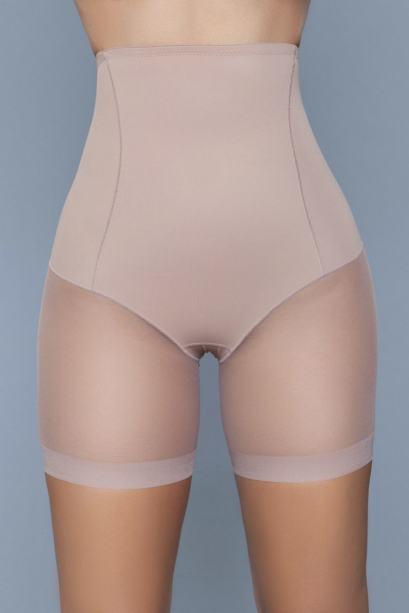 Nude High Waist Mesh Shorts Body Shaper With Waist Boning-56481.S.M--Love It Clothing