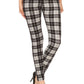 Plaid High Waisted Leggings In A Fitted Style, With An Elastic Waistband - Love It Clothing