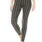 Houndstooth Print High Waist Leggings With 5 Yoga Style Waistband-56733.Multi--Love It Clothing
