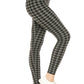Houndstooth Print High Waist Leggings With 5 Yoga Style Waistband-56733.Multi--Love It Clothing