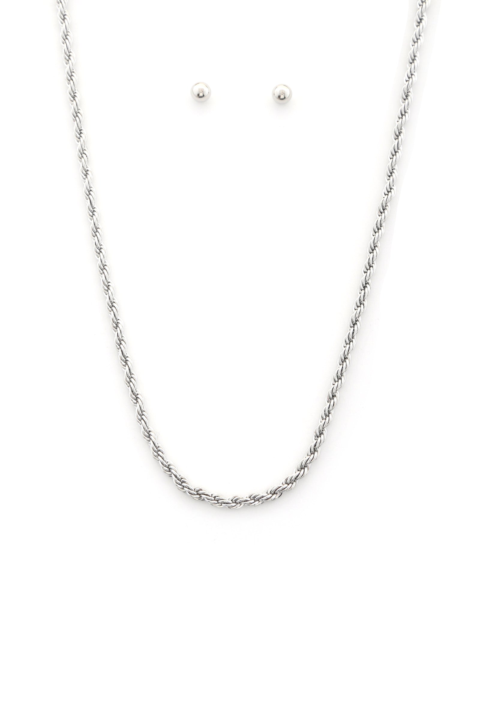 Rope Link Metal Necklace-56876.GD--Love It Clothing