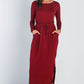 Midi Sleeve Basic Maxi Dress - Love It Clothing