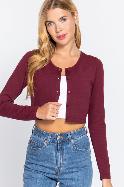 Long Slv Round Neck Viscose Sweater-56945b.S-Select Size: S-Love It Clothing