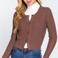 Crew Neck Cable Sweater Cardigan-57027.S-Select Size: S, M, L-Love It Clothing