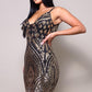 Spaghetti Strap Holiday Sequins Plunge Mini Dress - Love It Clothing