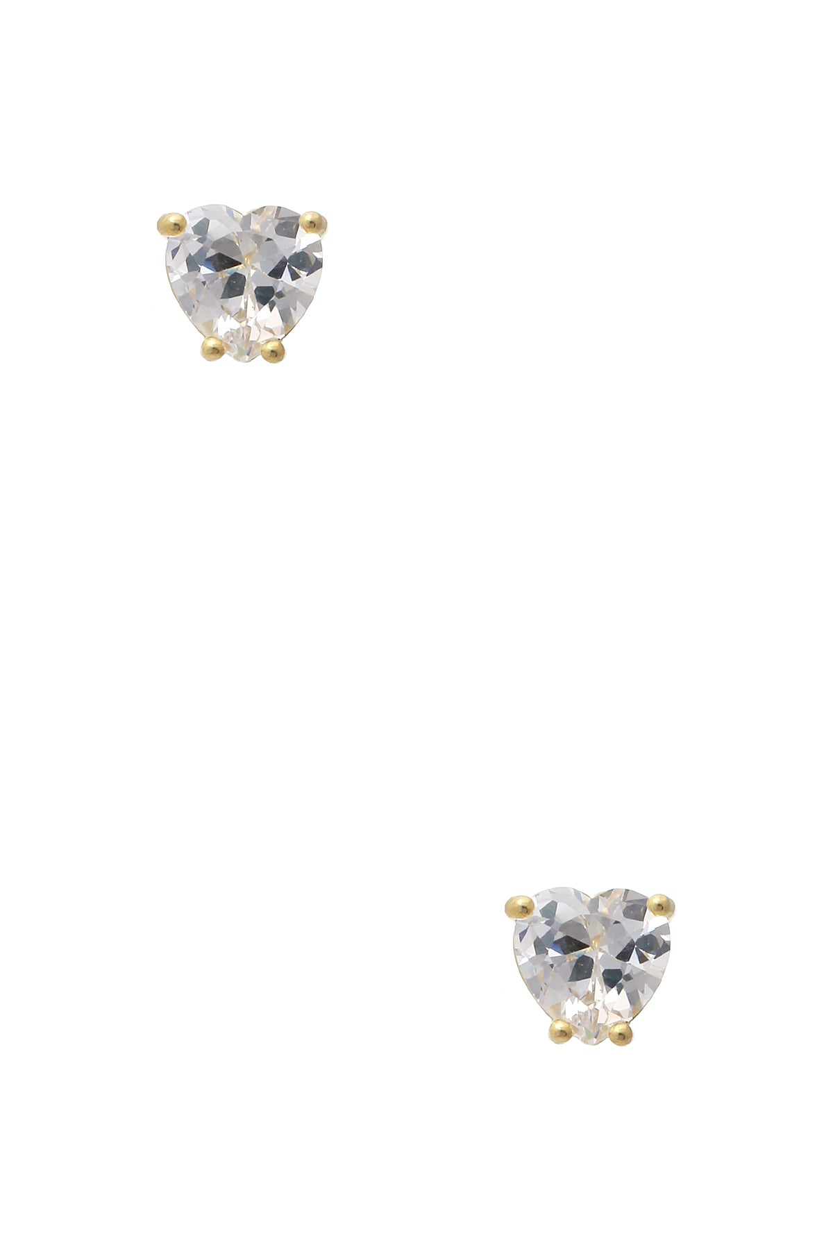 Heart 8mm Crystal Stud Earring-57136.GD--Love It Clothing