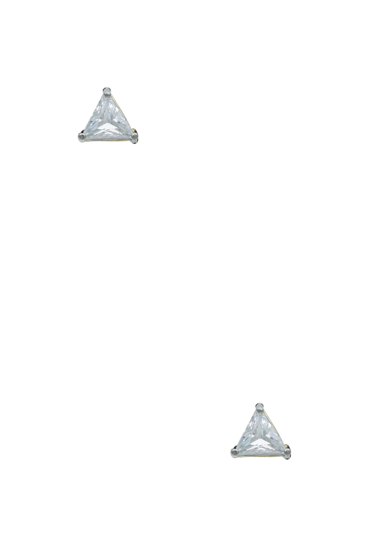 Triangle 7mm Crystal Stud Earring-57137.GD--Love It Clothing