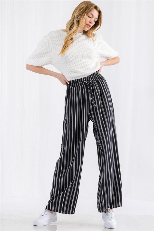 Thira Stripe Wide Leg Pants-57167.S--Love It Clothing