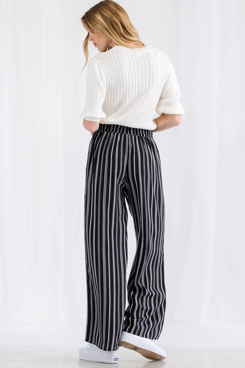 Thira Stripe Wide Leg Pants-57167.S--Love It Clothing