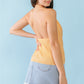 Apricot Ribbed Cowl Neck Sleeveless Top - Love It Clothing
