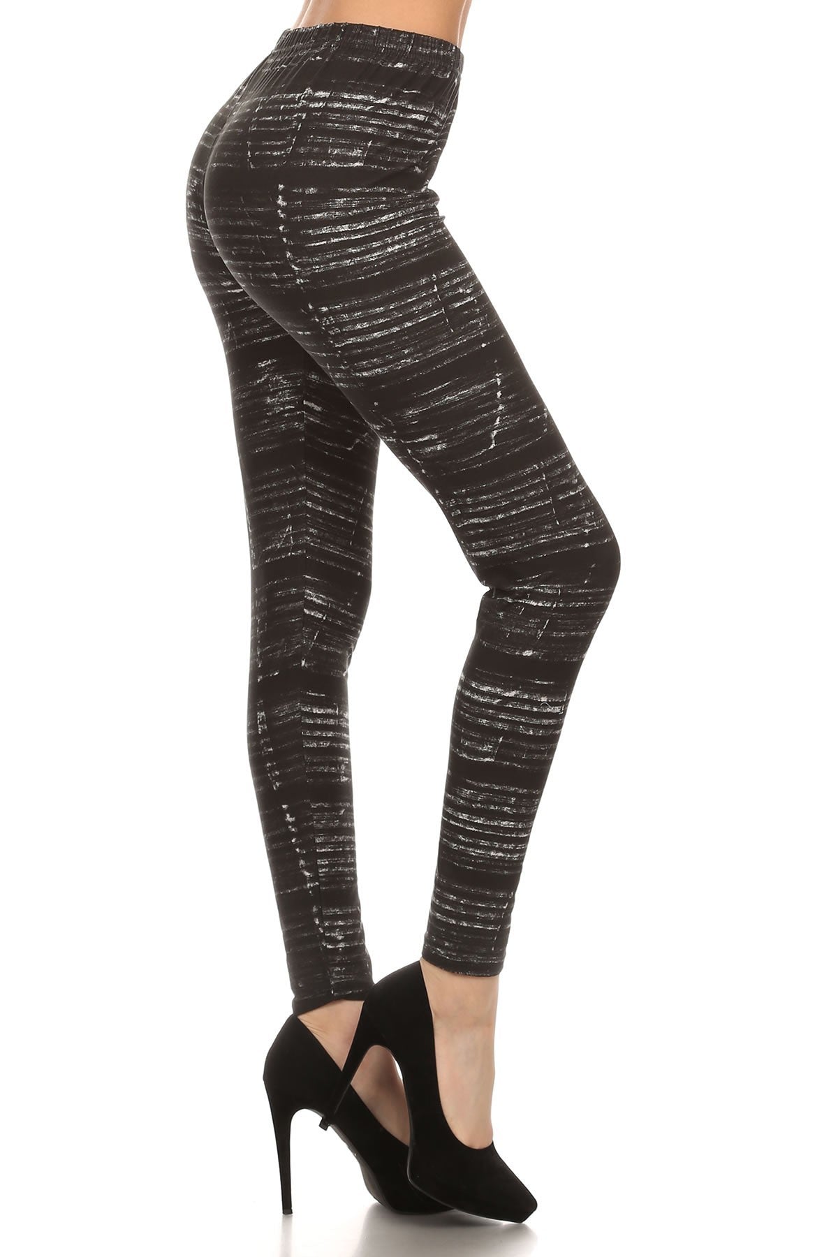 Tie Dye Print, Full Length Leggings In A Fitted Style With A Banded High Waist-57435.Multi--Love It Clothing