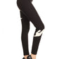 Bird And Rabbit Printed, Full Length, High Waisted Leggings In A Fitted Style With An Elastic Waistband - Love It Clothing