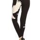 Bird And Rabbit Printed, Full Length, High Waisted Leggings In A Fitted Style With An Elastic Waistband - Love It Clothing