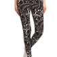 Yoga Style Banded Lined Music Note Print, Full Length Leggings In A Slim Fitting Style With A Banded High Waist - Love It Clothing