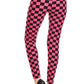 Checkered Printed High Waisted Leggings In A Fitted Style, With An Elastic Waistband - Love It Clothing