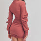 Solid Color Mock Neck Mini Bodycon Dress - Love It Clothing