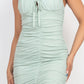 Front Ruched Mini Dress - Love It Clothing