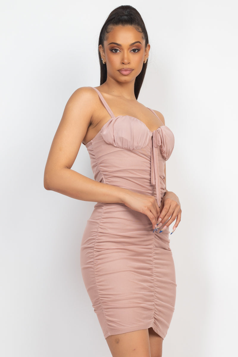 Front Ruched Mini Dress - Love It Clothing