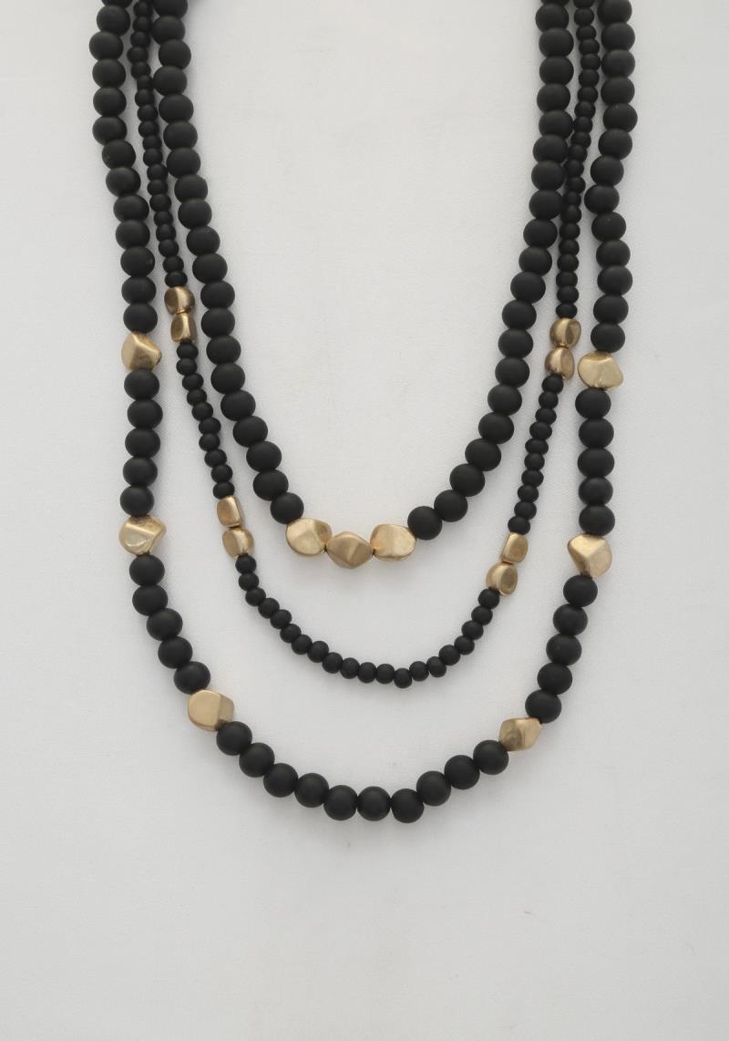 Beaded Layered Necklace-57490.GN--Love It Clothing