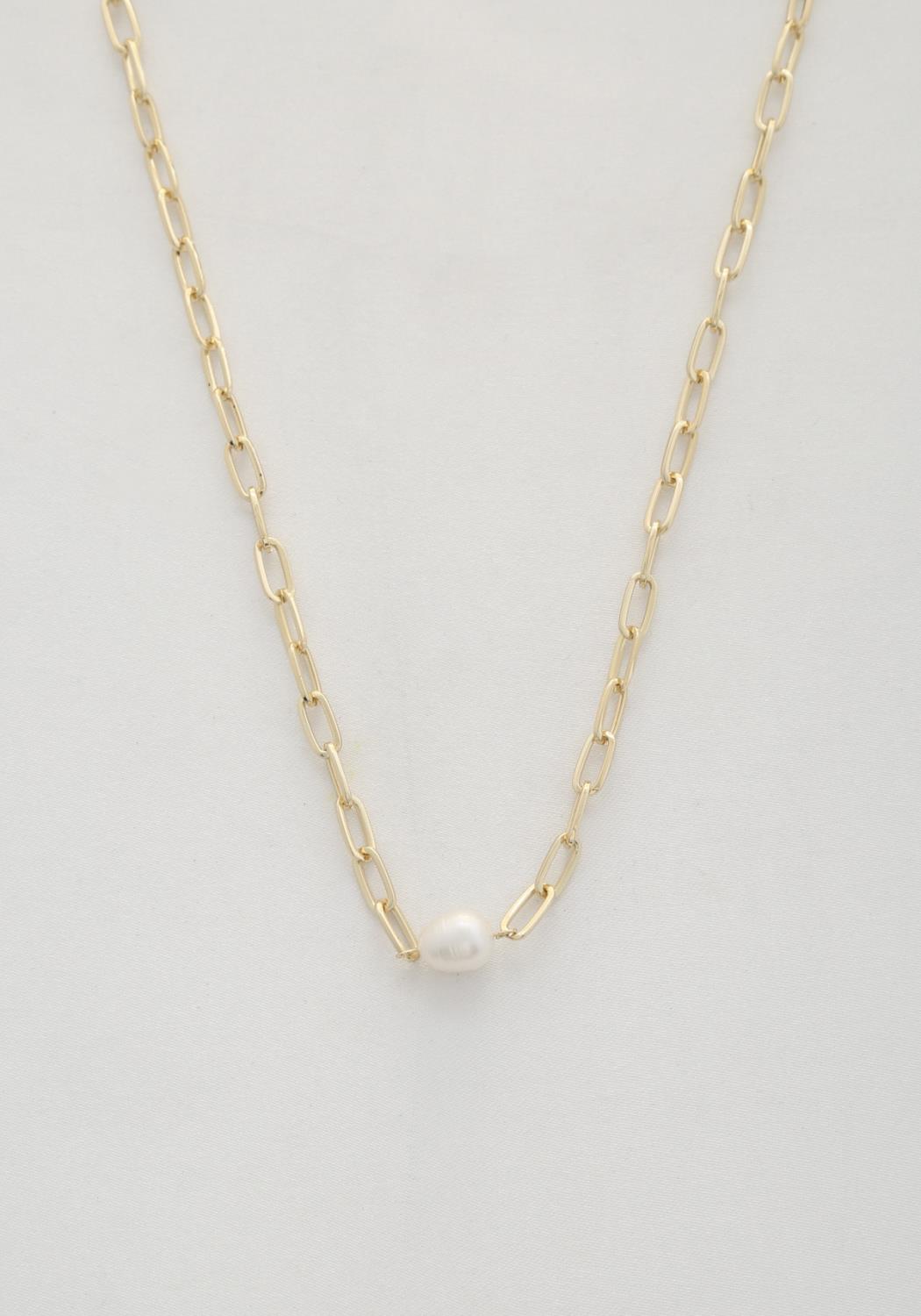 Pearl Bead Oval Link Necklace-57497.GDCRM--Love It Clothing