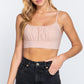 Back Ribbon Tie Cami Crop Top - Love It Clothing