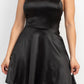 Crisscross A-line Cinched Skater Dress - Love It Clothing