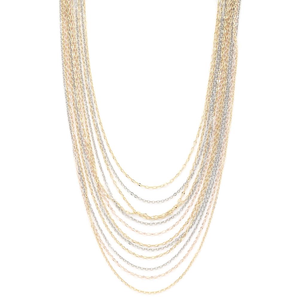 Chain Layered Necklace-57795.GD--Love It Clothing