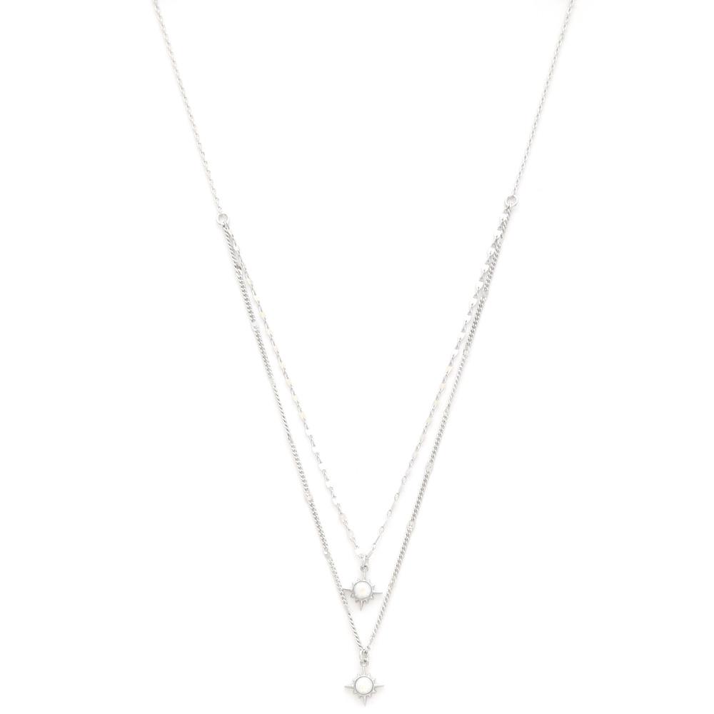 Double Star Crystal Layered Necklace-57797.GDBOP--Love It Clothing