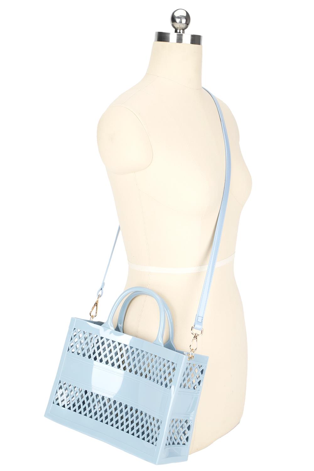 Smooth Vented Design Handle Bag-57810.BPK--Love It Clothing