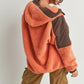 Two-toned Cozy Hooded Sweater - Love It Clothing