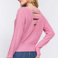 Dolman Slv Strappy Open Back Sweater - Love It Clothing