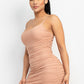 Ruched Scoop Neck Bodycon Dress - Love It Clothing