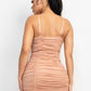 Ruched Scoop Neck Bodycon Dress - Love It Clothing