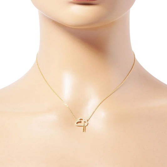 Gold Dipped Cloud Pendant Necklace-57942.GCR--Love It Clothing