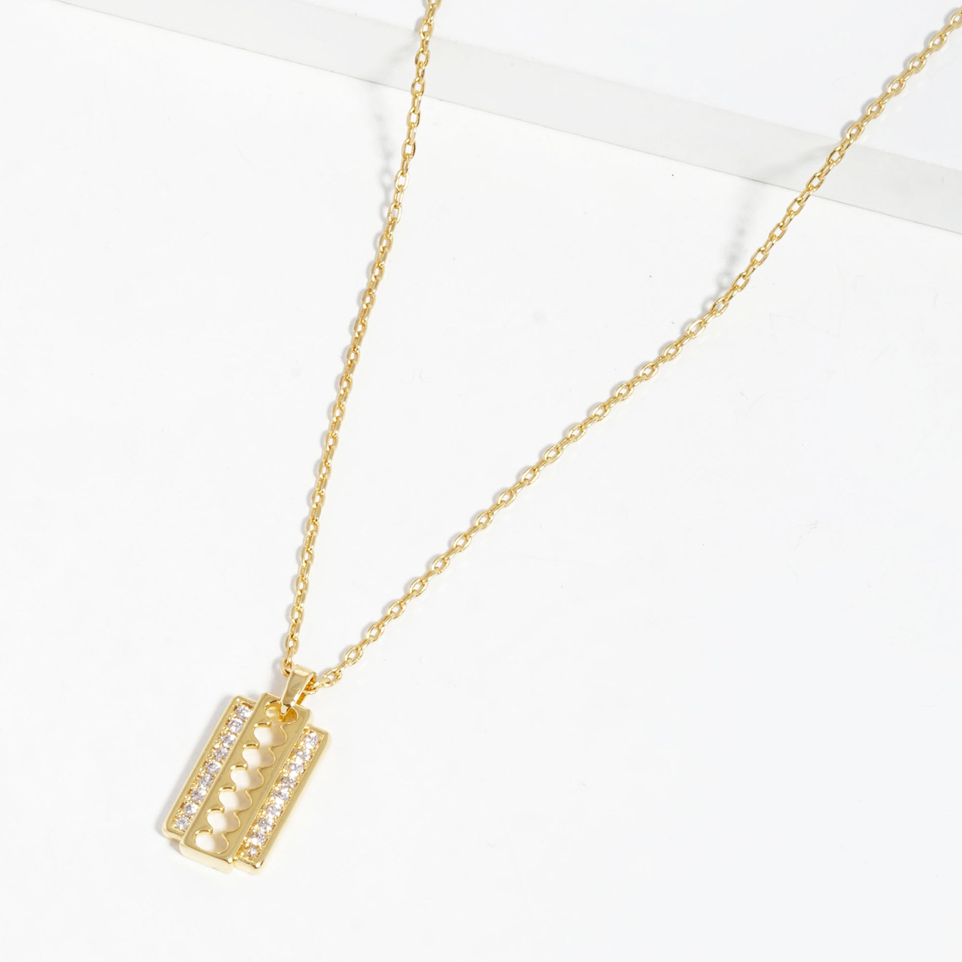 Gold Dipped Pendant Necklace-57943.GCR--Love It Clothing