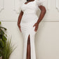 Mesh Tulle Shoulder Plus Size Maxi Dress - Love It Clothing
