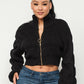 Michelin Sweater Top W/ Front Zipper-58003.S-Select Size: S-Love It Clothing