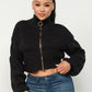 Michelin Sweater Top W/ Front Zipper-58004.S-Select Size: S, M, L-Love It Clothing