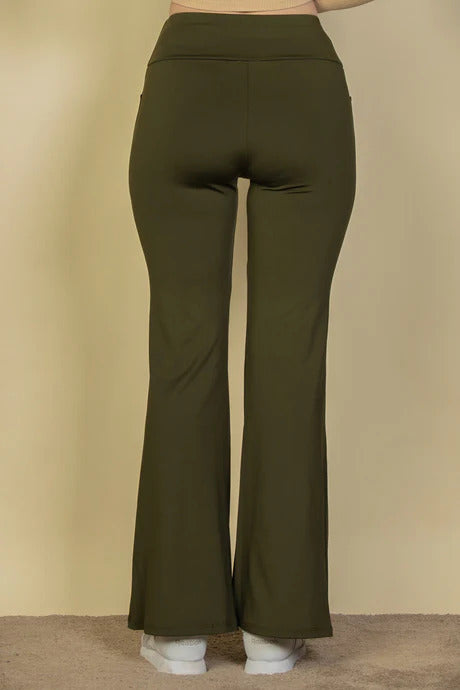 High Waisted Front Pocket Flare Pants-58017c.S-Select Size: S, M, L-Love It Clothing