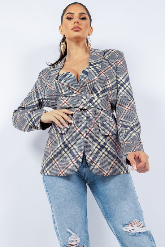 Oversized Blazer With Belt-58028.S--Love It Clothing