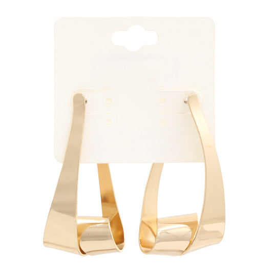 Triangle Loop Metal Dangle Earring-58047.GD--Love It Clothing